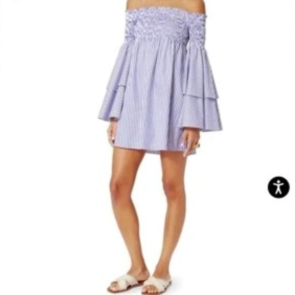 CAROLINE CONSTAS Stripped Mini Dress